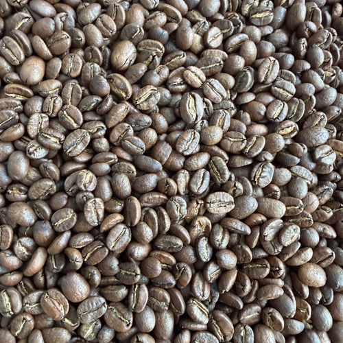 Close-up of roasted coffee beans